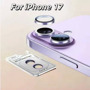 iPhone 17 Camera Lens Protector, Tempered Glass Screen Guard, Detachable Design, Original Color Protection, Phone Accessory