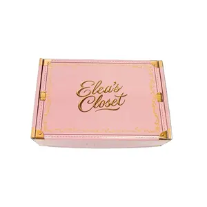 Elea's Closet Jewelry Box - 8.25" x 5" x 1.5" Pink Foam Padding Storage & Transport Safe for Accessories