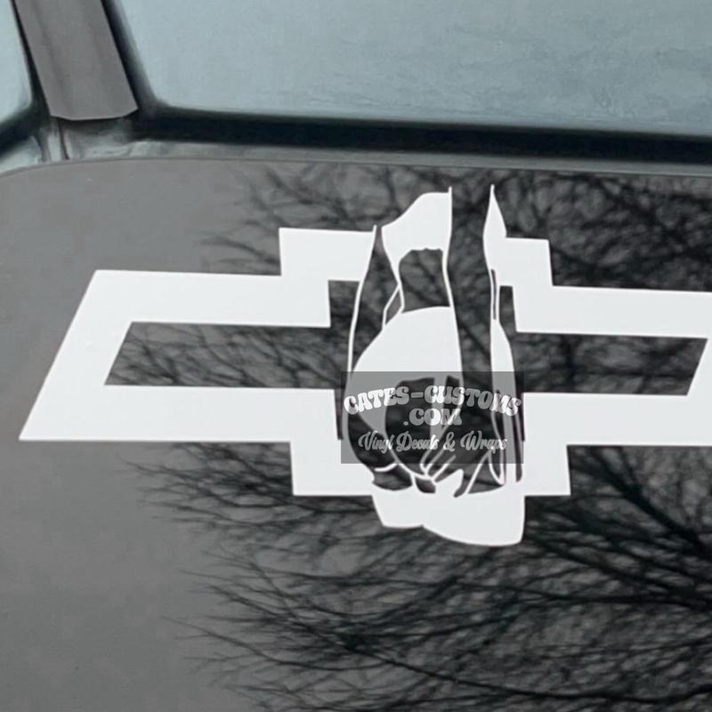 Chevy Decal - Premium Vinyl, Transfer Tape Included, 3.5x8 Inches - Personalize Your Car, Laptop, or Any Other Surface