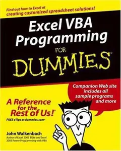 USED-Excel VBA Programming For Dummies by John Walkenbach (Paperback)