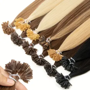 2025 NEW Fashion Natural Pre-Bond Hair Extensions 12-24 Inch Nail U Tip Straight Machine Remy 50pcs/Set Keratin Capsules Human Fusion Hair