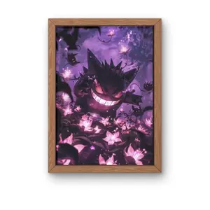 Gengar Fan Art Poster, Retro Movie Poster, Vintage Poster, Gift for Her, Unframed Walk Art, Home Decor