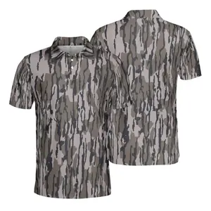 Bottomland Camo Men’s Polo Shirt – Trendy Polo for Him, Sizes S-5XL, Gift For Him, Gift For Her, Clean Look, Goes with