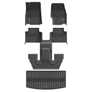 Lasfit Jeep Floor Mats All-weather TPE Material 1st & 2nd & 3rd & Cargo Car Liners,for Grand Cherokee / Wrangler 4xe / Compass / Gladiator JT / Dodge Durango / Renegade Car Floor Mats
