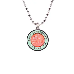 Jack's St. Christopher Necklace - Watermelon