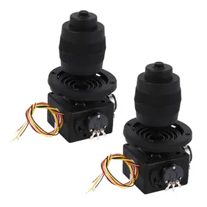QYKF 2 Pack 4-Axis 10K Electronic Joystick Potentiometer with Wire, D400B 4D Industrial Controller Replacement Part