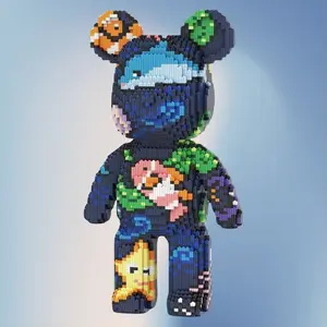 DIY Building Block Model Kit, Building Blocks Set, Building Block Bear, 4000 Pieces 48cm High, Creative Toy for Kids & Adults, Stress Relief Puzzle Gift for Birthdays & Holidays