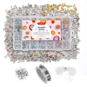 Incraftables Rondelle Beads for Jewelry Making 800pcs. Rhinestone Spacer Beads for Kids & Adults. Crystal Rondelle Spacer Beads for Bracelet Making (6mm, 8mm & 10 mm). Bead Spacers for Jewelry Making