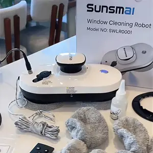 Sunsmai Window Cleaning Robot | Smart Automatic Window Washer | APP Remote Control, Anti-Falling, 2800Pa Strong Suction for Home High Windows Glass Cleaning