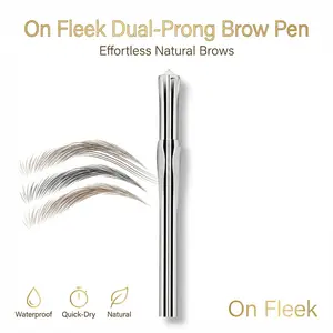 Waterproof Dual Fork Brow Pen Sweatproof Microblading Pencil Ultra Fine 001mm Tip Natural Feathery Eyebrows Beginner Friendly Easy Application All Day Long Lasting Makeup