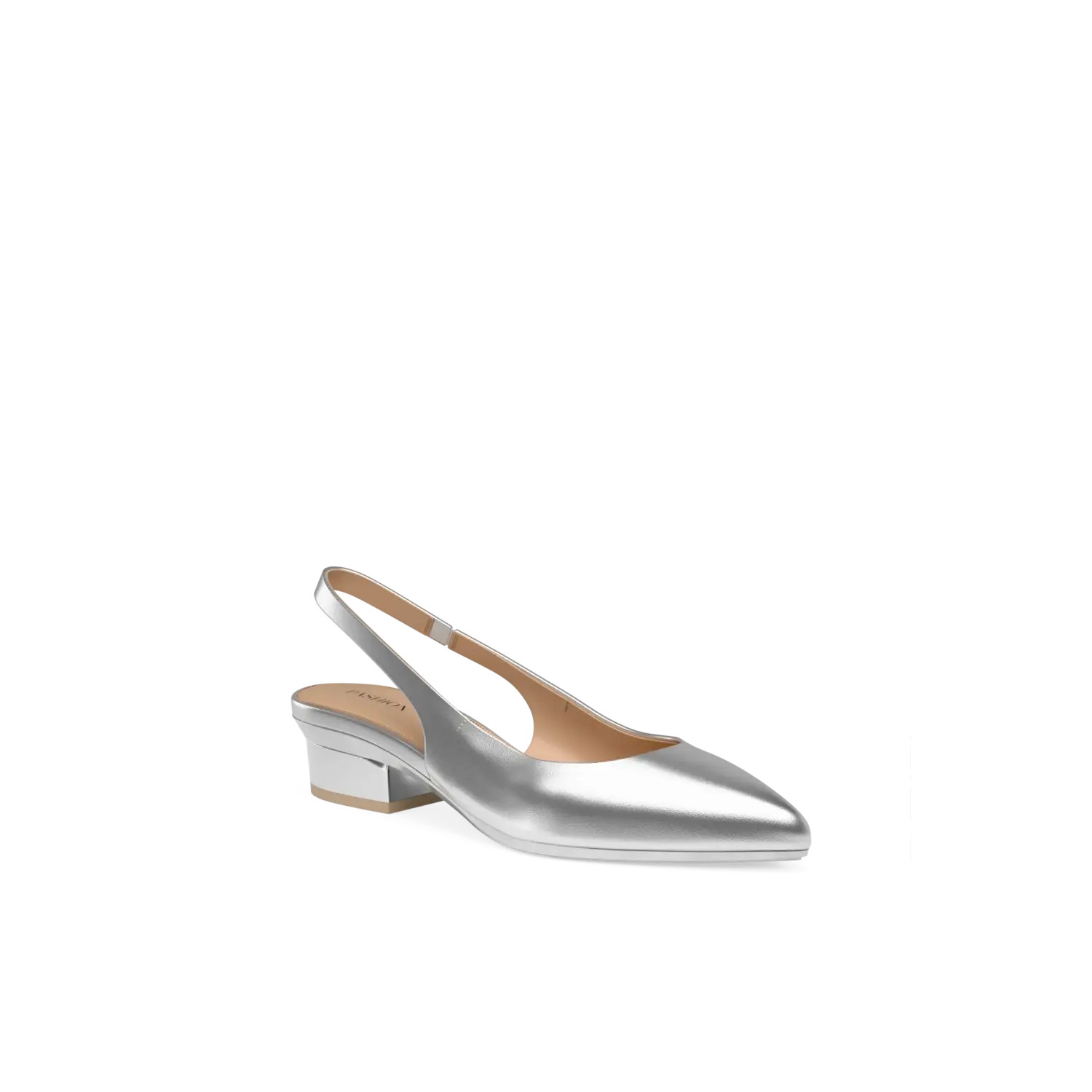 The Slingback - Matte Silver Flat - Final Sale