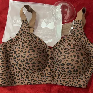 OEAK Womens Jelly Bras Full Coverage Wireless Supportive Bra Push Up Plus Size Comfort Soft No Underwire Seamless Comfortable Wireless T-Shirt Everyday Bras Wings