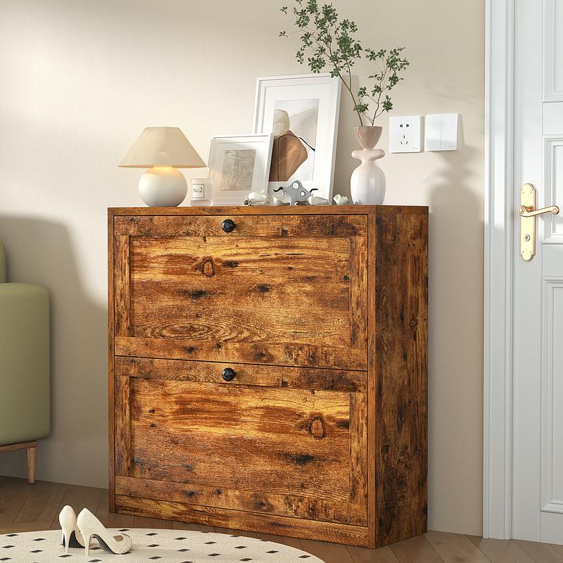 VOWNER Shoes Cabinet with 2 Flip Drawers for Narrow Entryway,Shoe Storage Cabinet Shoe Rack Organizer for Bedroom VOWNER Shoes Cabinet with 2 Flip Drawers for Narrow Entryway,Shoe Storage Cabinet Shoe Rack Organizer for Bedroom