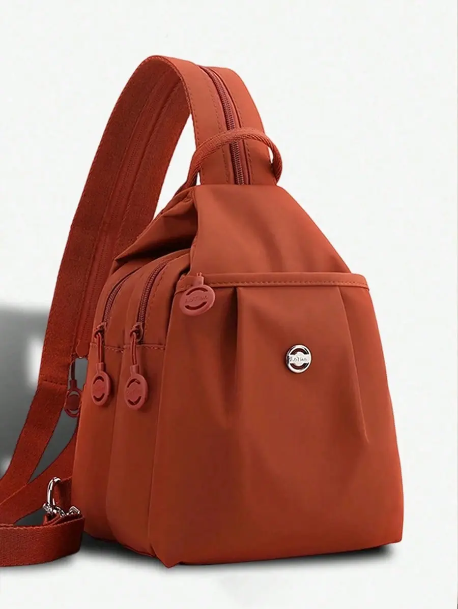 Waterproof Nylon Multi-Pocket Crossbody Bag, Large Capacity Casual Sling Bag Lightweight Multi-Zipper Shoulder Bag, Water Resistant Everyday Purse For Women Viral Multi-Pocket Crossbody Bag,  Travel & Work Sling Bag