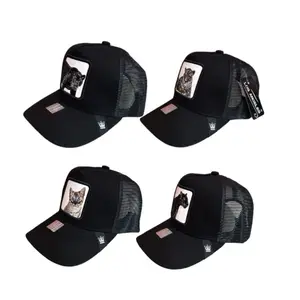 Animal [Cat] Trucker Hat, Embroidered, Breathable Mesh with SnapBack Closure