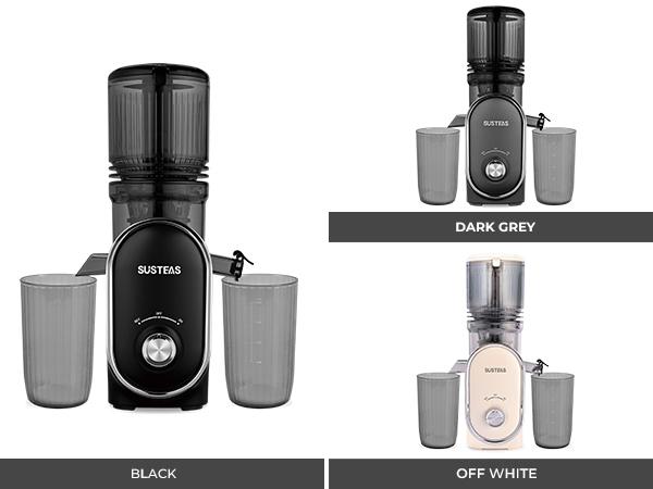 SUSTEAS Cold Press Juicer Large 5.3 Inch Feed Chute Juice Yield Up to 98% Easy to Clean with Two Filters for Whole Vegetables and Fruits