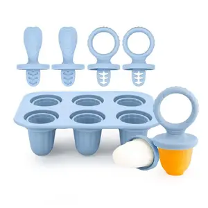 Food Grade Silicone Ice Cream Popsicle Molds Reusable Breastmilk Freezer Ice Lolly Molds Easy Release Homemade Frozen Treat Molds for Kids Family Summer DIY Cold Snack Making Supplies