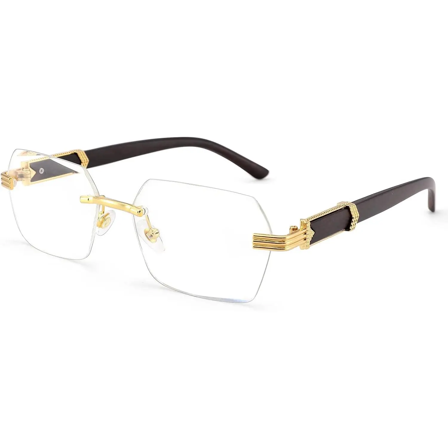 COASION Fashion Rimless Frameless Sunglasses for Women Men Y2k Retro Sun Glasses Square Tinted Glasses