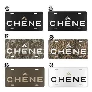 CHÊNE Aluminum License Plate Custom Car Tag in Black, White & Camo Premium 12x6 Metal Plate Hunting Brand Design Gift for Men, Truck Owners & Outdoor Enthusiasts