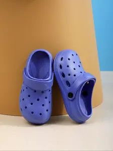 Summer New Solid Color Hole Shoes, Cute Thick Sole Anti-Slip Beach Vacation Eva Casual Non Slip Sandals for Boys Girls, Indoor Outdoor Toddler Shoes