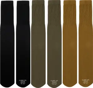 Mens Military Long Tube Socks Pair - Size 10 - 14, US Made