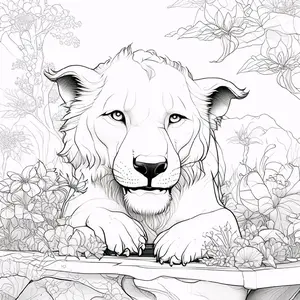 Kids Coloring Pages Featuring Detailed Lion Design for Creative Fun and Development