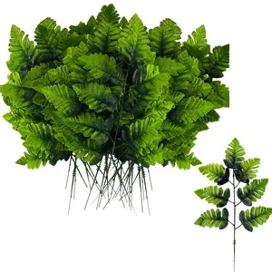 20pcs/30pcs Evergreen Artificial Fern Leaves UV Resistant Fake Persian Plant Stems, Artificial Plants, Decorative Home Decor, Desktop Display, Wedding Festival Decoration