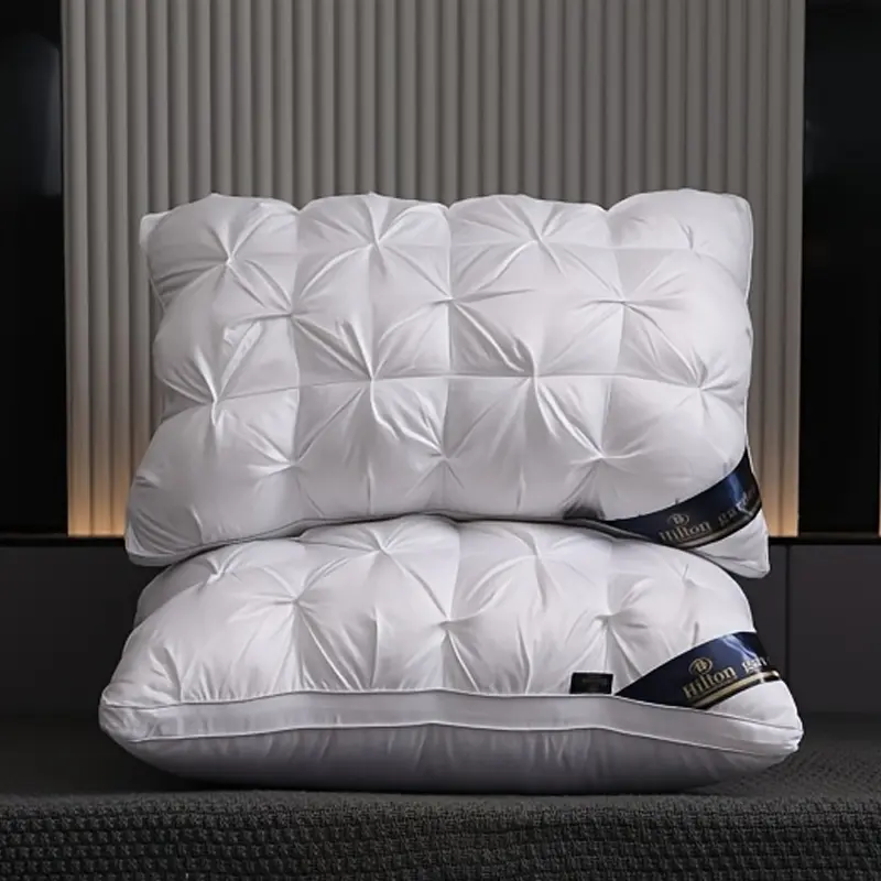 Solid Color Pillow, Soft Comfortable Neck Support Pillow, Breathable Pillow for Home Bedroom Dormitory Hotel, Durable Memory Foam