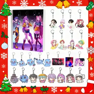 2025 Kpop Christmas Countdown Box, 24 Days Holiday 2D Card Calendar Pendant, Festive Xmas Gift, Perfect for Christmas Decorations