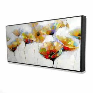 Begin Home Decor 2081-2448-FL49 24 x 48 in. Color Spotted Flowers - Contemporary Framed Canvas Decor