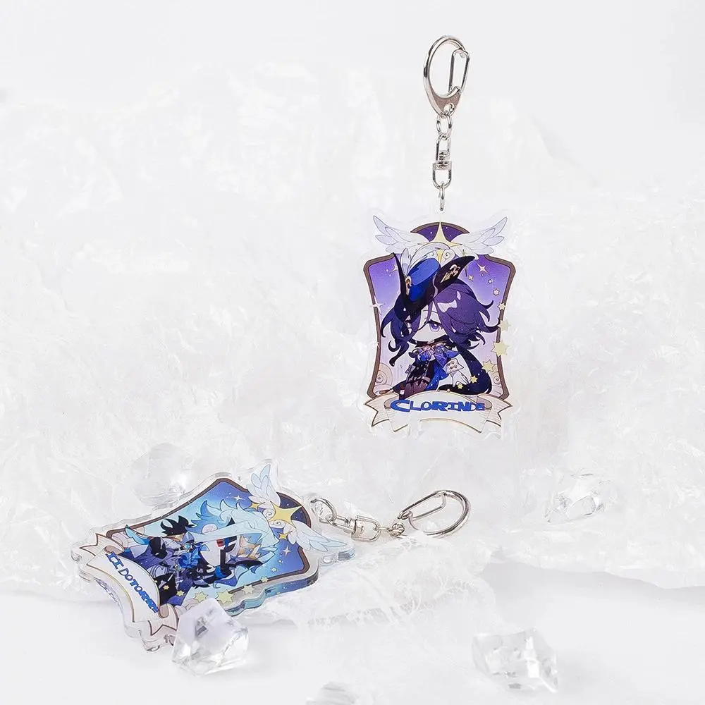 Game Genshin Impact  Focalors Neuvillette Lyney Wriothesley Arlecchino Cosplay Keychain Accessories Backpack Pendant Gift
