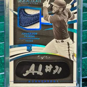 Panini 2021 Immaculate Baseball Card Anderson Tejeda One of One RPA Monochrome Collection Texas Edition