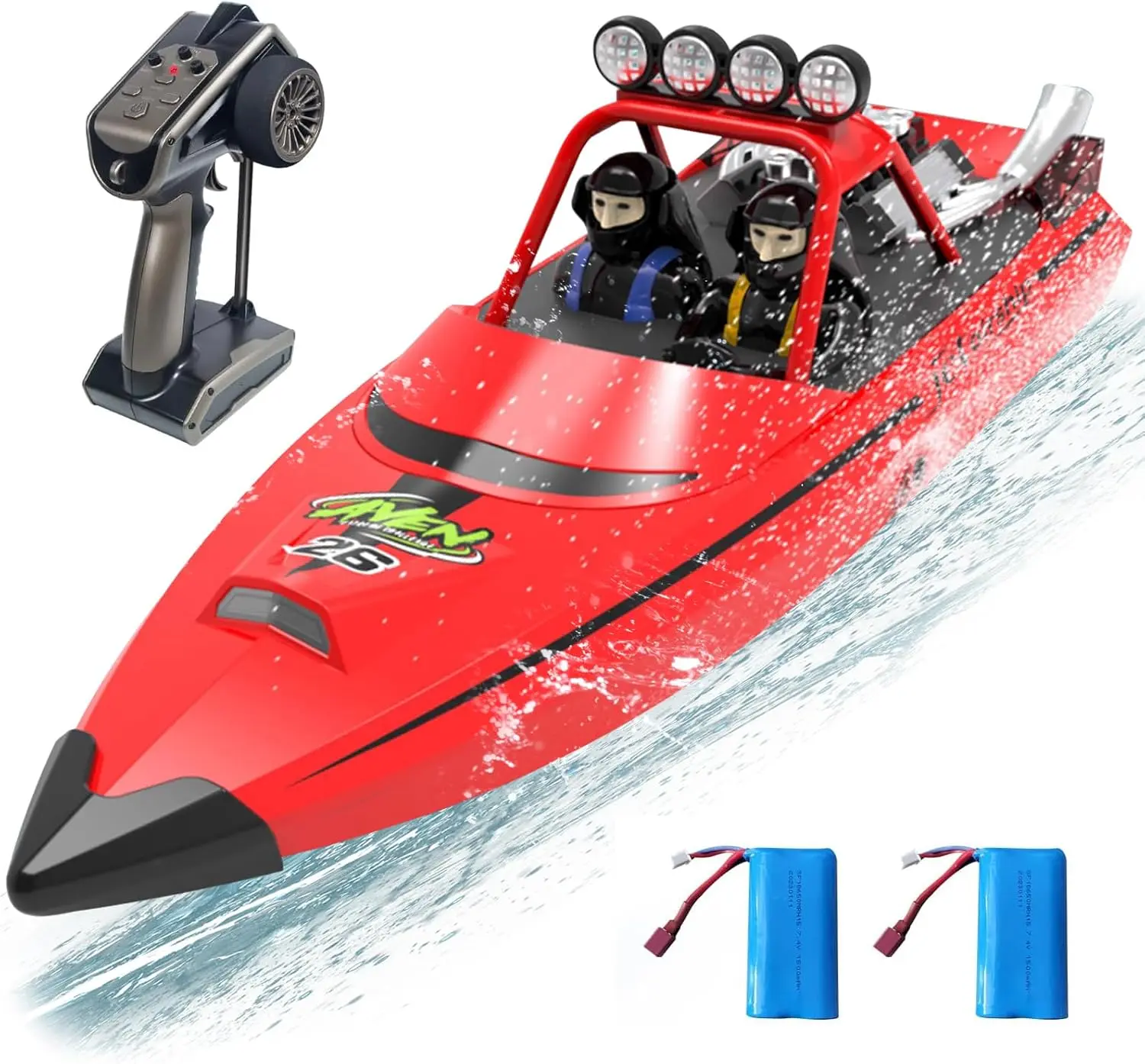 High Speed ARRIS RC Jet Boat, Self-Righting Waterproof Boat with 2 Batteries, Safe Jet Design for Pool & Lake Fun Remote Control Boat High Speed ARRIS RC Jet Boat, Self-Righting Waterproof Boat with 2 Batteries, Safe Jet Design for Pool & Lake Fun Remote Control Boat