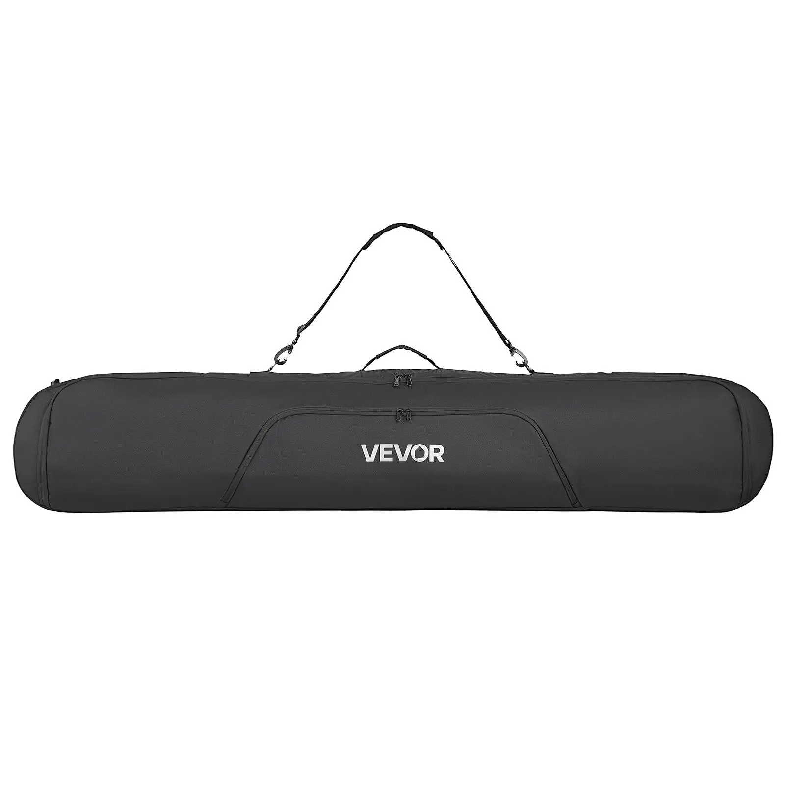 【SummerFinds】VEVOR Snowboard Bag, Up to 65 in/165 cm, Padded Skis & Snowboards Bag for Air Travel, 600D Waterproof Oxford Fabric, with Adjustable Inner Straps, for Skis Poles Goggles Gloves Helmet Boots (Black)