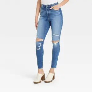 Universal Thread Women's High-Rise Skinny Jeans Cropped Stretchy Slim