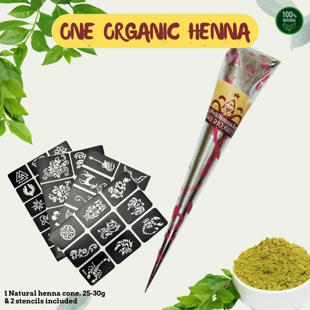 Only one - 25-30g of Natural Henna