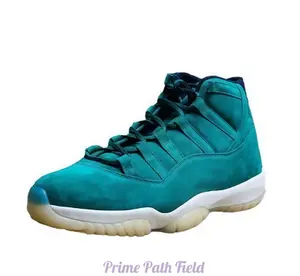 Teal High-Top Suede Basketball Sneakers with White Midsole and Translucent Rubber Outsole