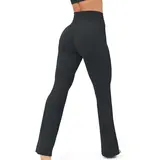 PAVOI ACTIVE Women's High Rise Flared Yoga Pants - OEKO-TEX Certified, Buttery Soft, Quick-Dry, Breathable, Pill-Resistant Fabric, Elastic Fold-Over Waist, Athleisure Sports Bottoms, Elasticity/Casual Sports Bottoms, Gym Fits for All Seasons