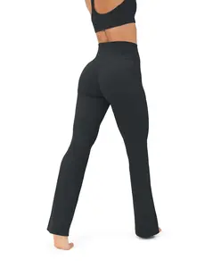 PAVOI ACTIVE High Waisted Flare Leggings for Women - Buttery Soft Bell Bottom Workout Flared Wide Leg Yoga Pants