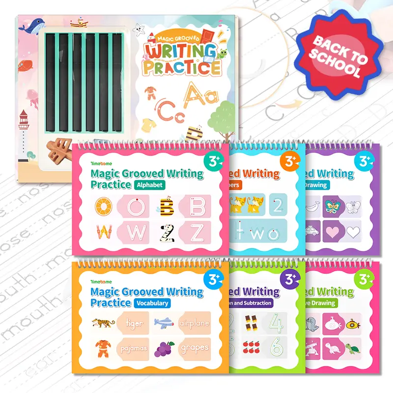 English style 6 pcs copybooks