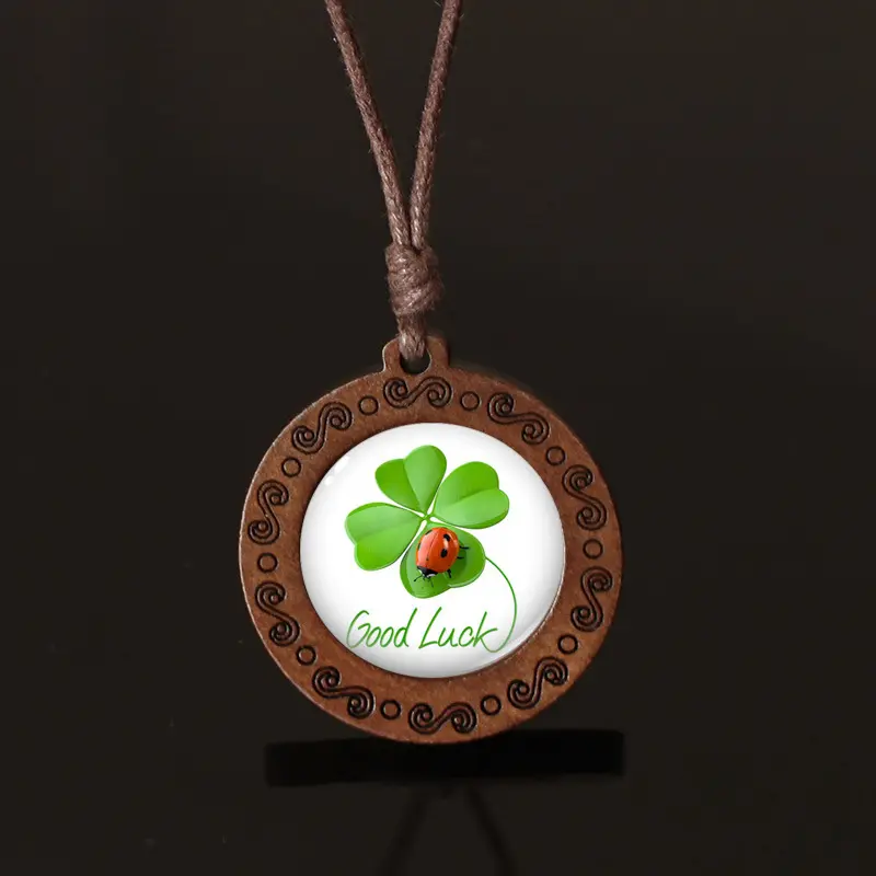 Ladybug Lucky Grass Necklace