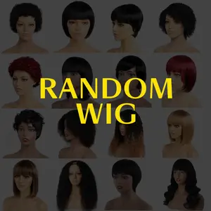 Real Human Hair Wig Clearance Only 15.9$  Stock Mixed Color Random No Custom Option If mind pls not buy #SummerVibes
