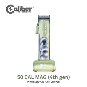 Caliber .50 Cal Mag High-Speed Cordless Hair Clipper - 4th Gen Professional Tool with Dual DLC 2.0 Coated Blades for Precision Cutting Steel Haircut