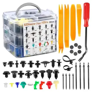 Upgrade 925Pcs Auto Fastener Clips Car Body Push Retainer Pin Rivet Bumper Door Trim Panel Retainer Fastener Kit Auto Removal Tool,Bumper Retainer Clips Car Plastic Rivets Fasteners Push Retainer Kit Most Popular Sizes Auto Push Pin Rivets Set