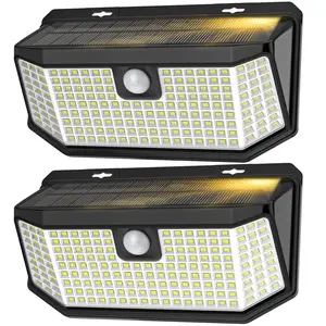 ISUNMEA Solar Lights Outdoor 182 LEDs 2500Lm Solar Motion Sensor Lights IP65 Waterpro of with Wide Anglefor Patio Garden Garage Yard Front Door(2pack)
