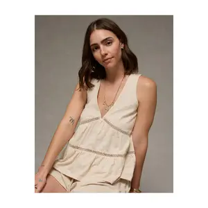 AE Sunchaser Lace Babydoll Plunge Tank Top