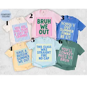 Funny End of Year Student Shirt | Straight Fire Class Tee | Lowkey Miss Us Bruh Shirt | Retro Summer Break Comfort Colors Tshirt | Matching Friend Group School Tee