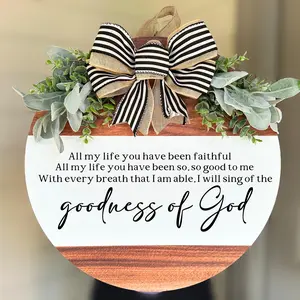 Christian Door Decor, Goodness of God Sign, Wooden Home Sign, Scripture Door Sign, Bible Verse Door Sign, Outdoor Plaques & Wall Decor