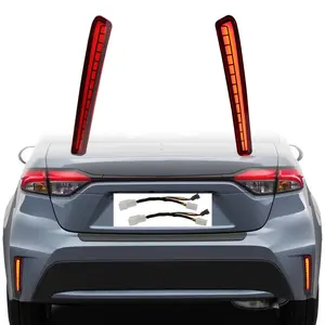 Red Lens LED Sequential Tail Lights for 2020-2025 Toyota Corolla L LE SE XLE XSE Nightshade | Plug & Play Bumper Reflector Replacement