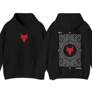 Red Rising Hoodie, Hail Reaper Howler  Streetwear, Omnis Vir Lupus Unisex 2 Sides Classic Cotton Graphic Hoodie